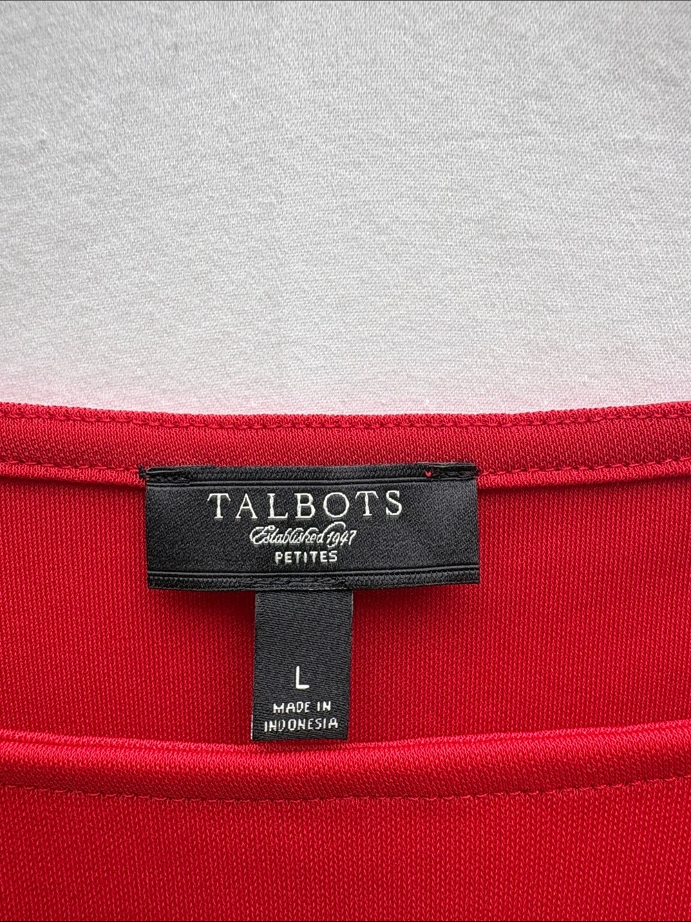Talbots Red Midi Cap-Sleeve Elastic-Waist Dress - Picture 2 of 9